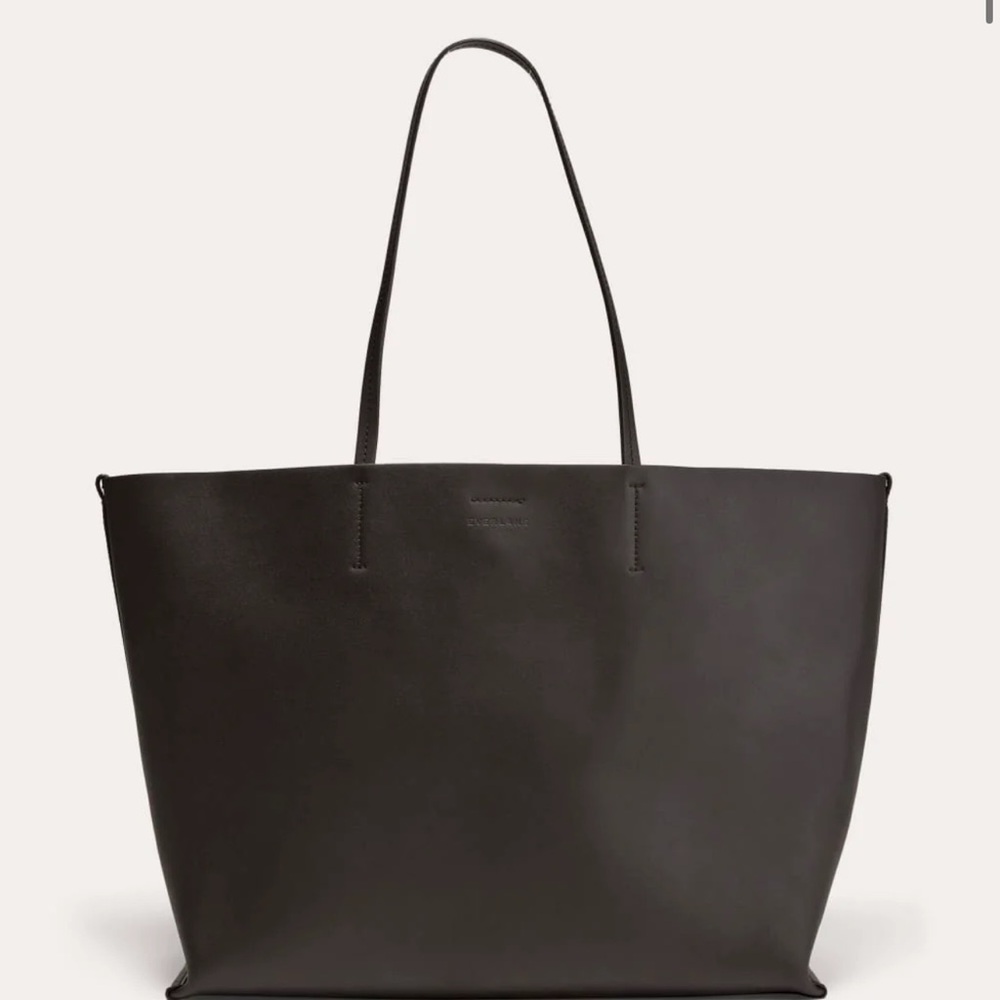 Elegant Black Leather Tote Bag
